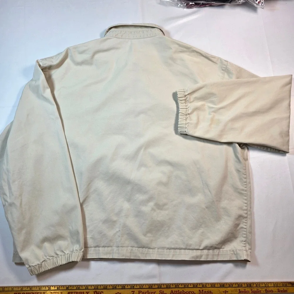Polo Ralph Lauren Harrington Jacket Tan Beige Cotton Zip Up Mens XL